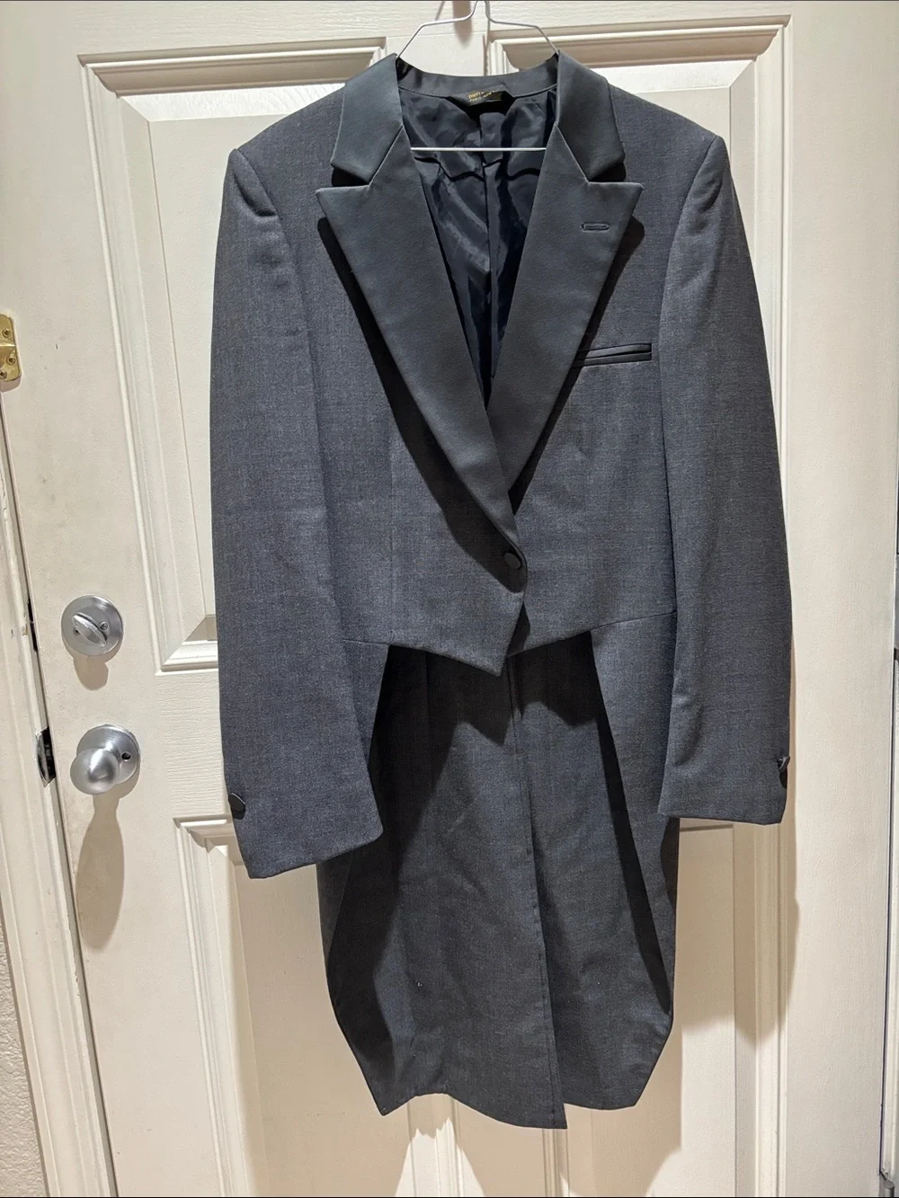 Pierre Cardin Charcoal Gray Tailcoat Tuxedo Jacket